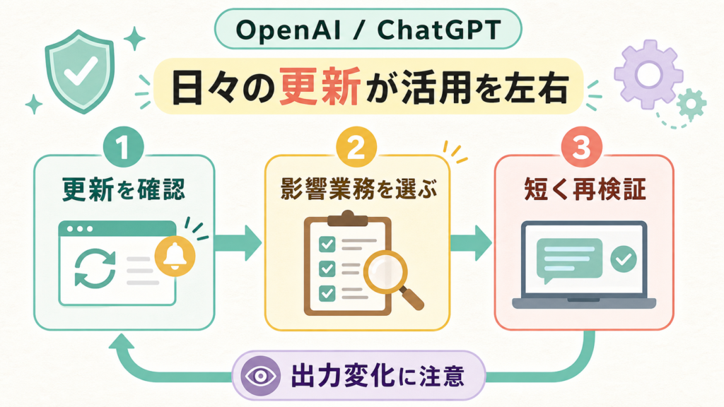 ChatGPT更新、使いやすさの改善が日々のAI活用を左右の図解