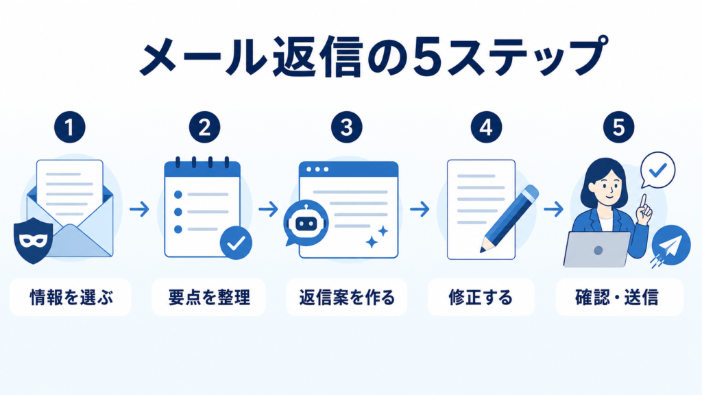 ChatGPTでメール返信を作る5ステップ