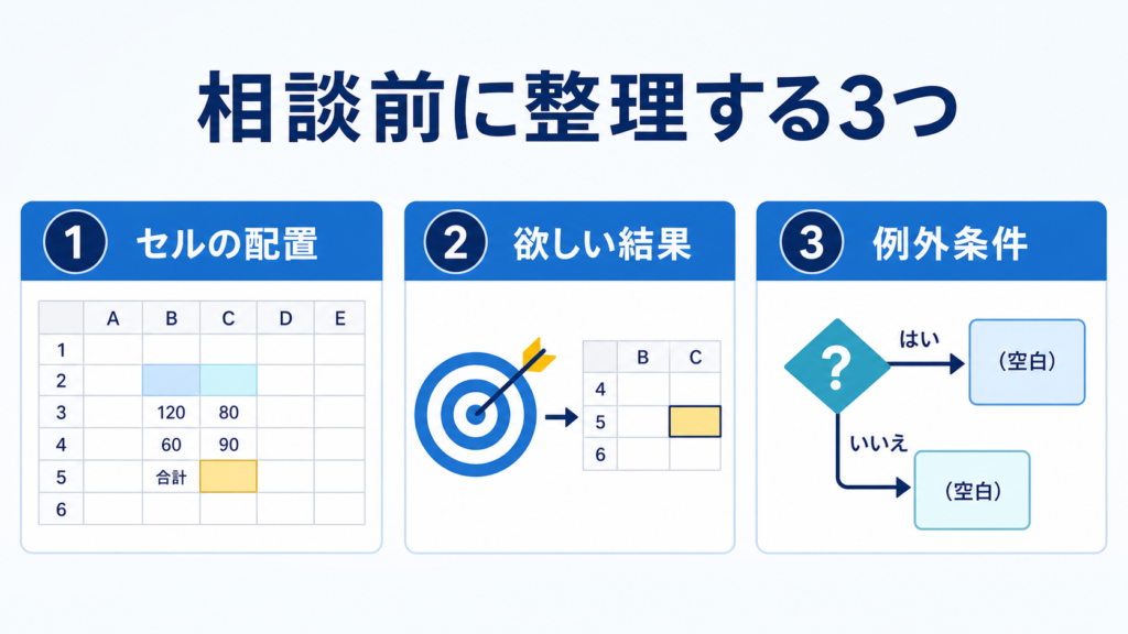 ChatGPTへ関数を相談する前に整理する3つの情報