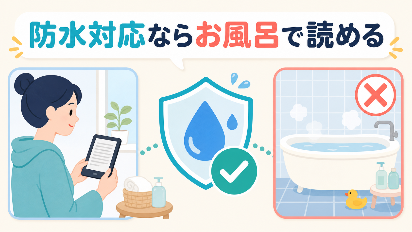 Kindleをお風呂で使える条件