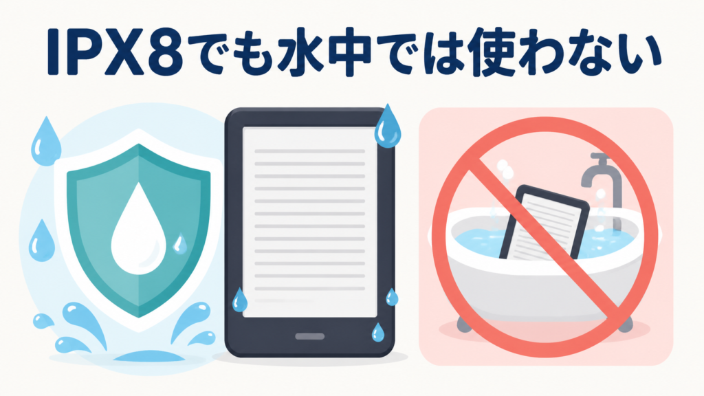 IPX8でも水中では使わない