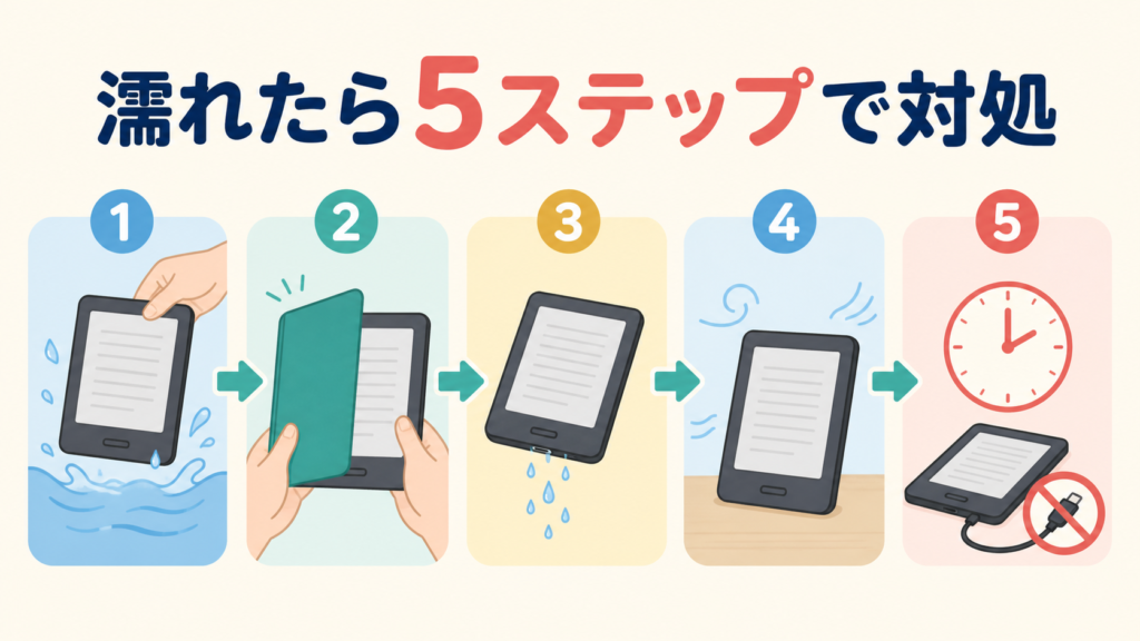 濡れたKindleを乾かす5ステップ