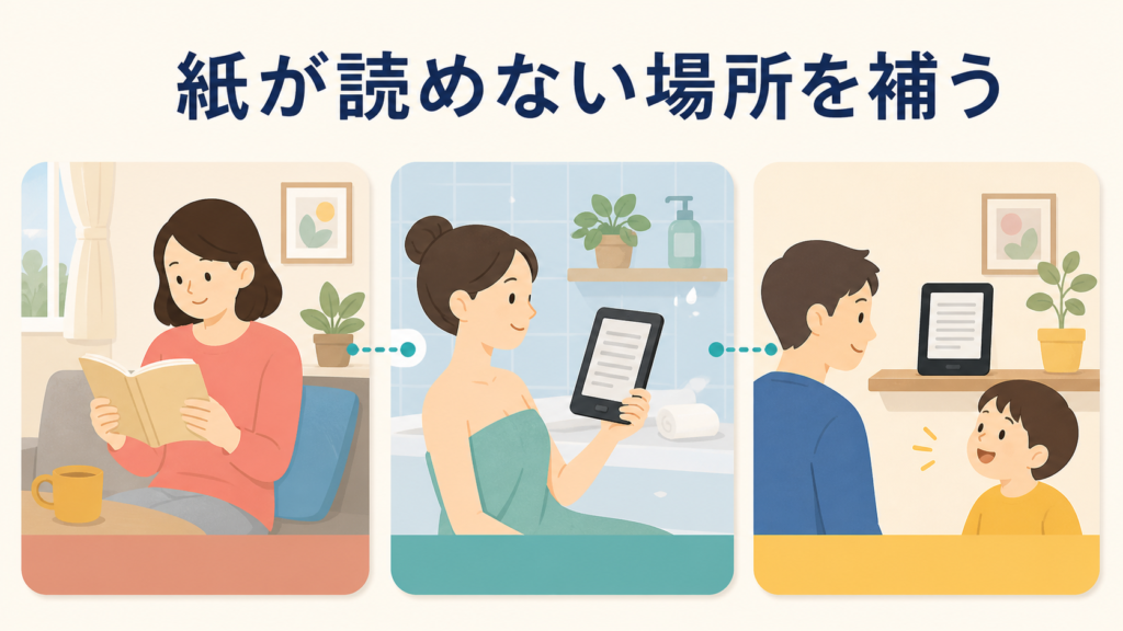 Kindleでお風呂を読書時間に変える