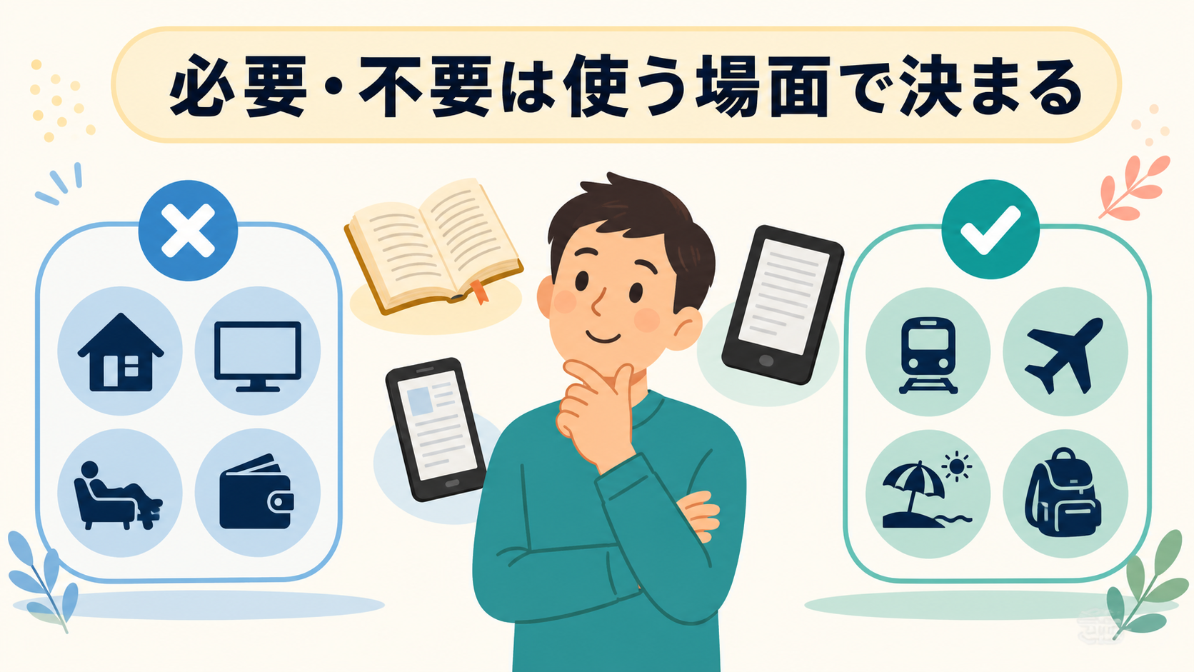 Kindle端末がいらない人とあると便利な人の比較