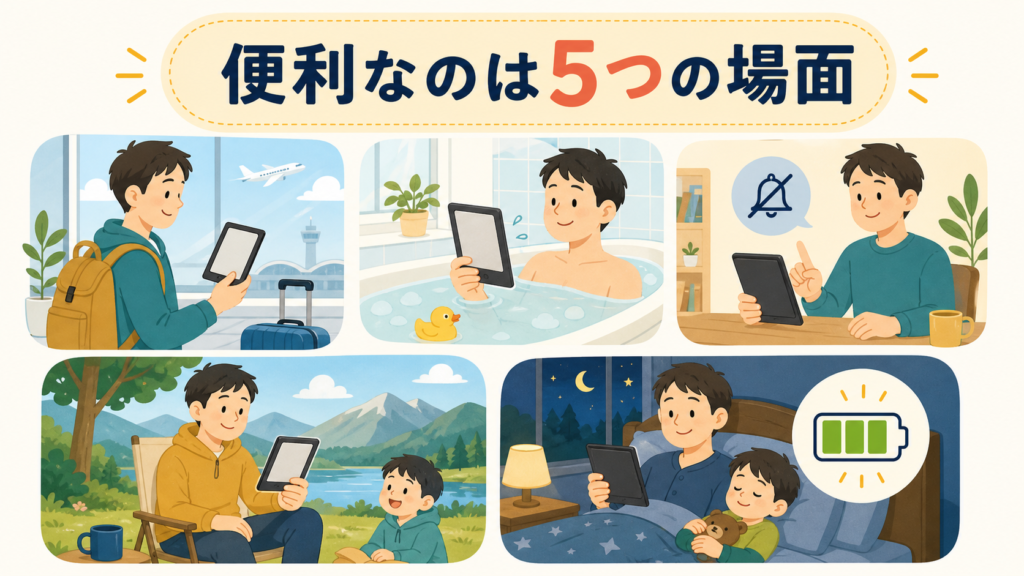 Kindle端末があると便利な5つの場面