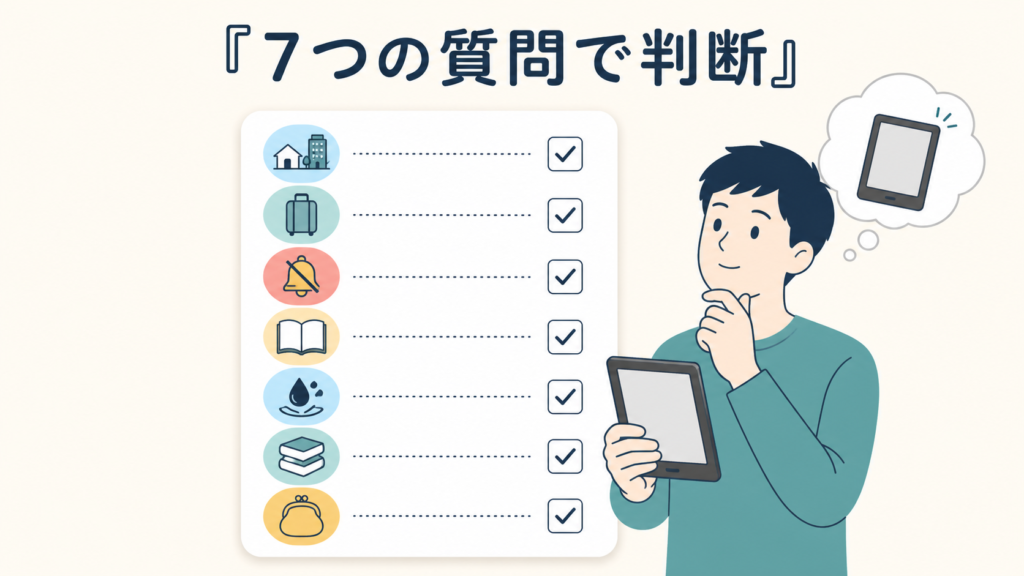 Kindle端末を買うか判断する7つの質問
