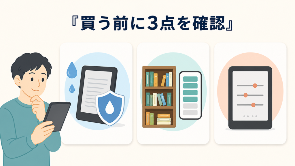 Kindle端末を買う前に確認する3つのこと