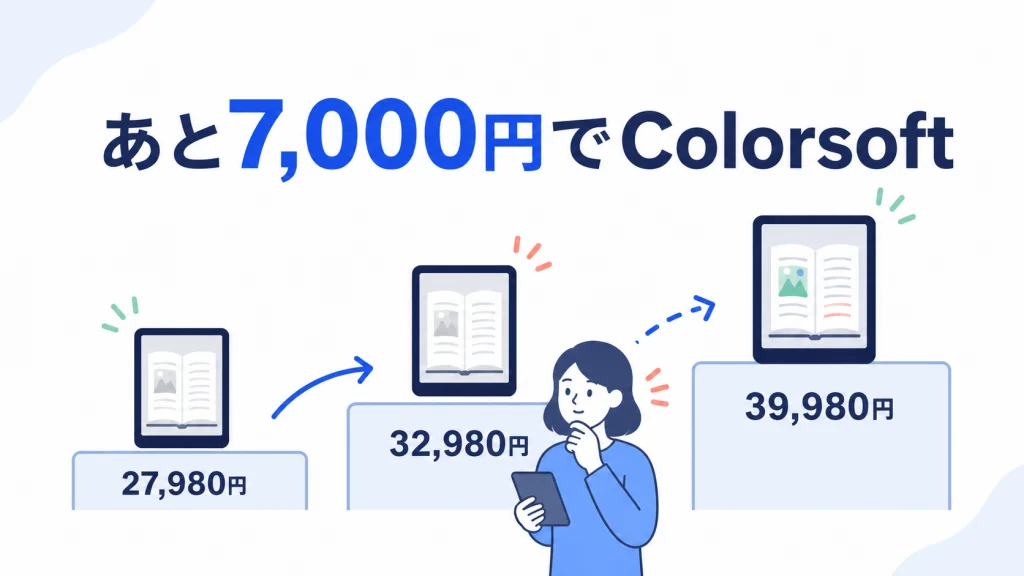 シグニチャーエディションとColorsoftの価格差を示す図解