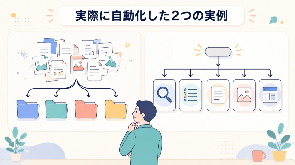 実際に自動化した2つの実例