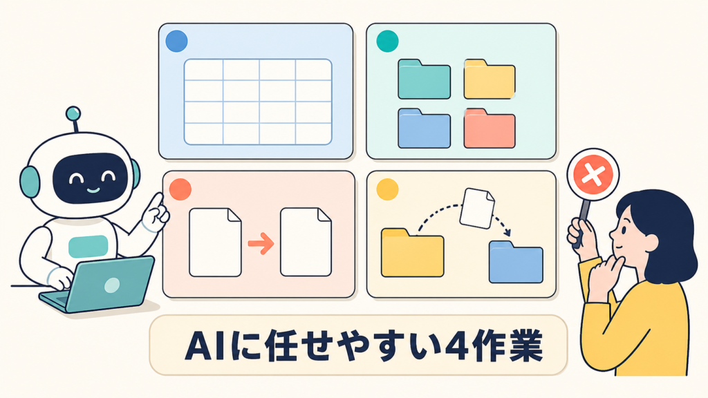 AIエージェントへ任せやすい4つのファイル整理作業