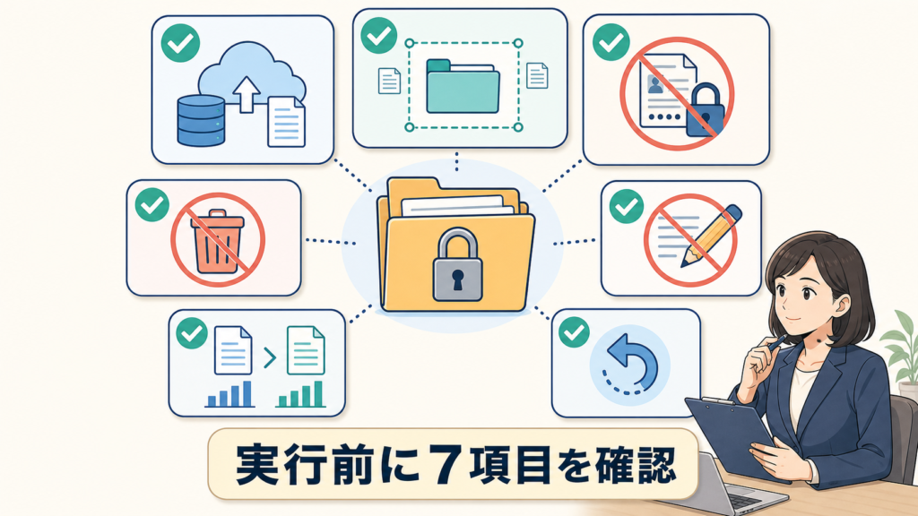 AIでファイル整理するときに行う7つの安全確認