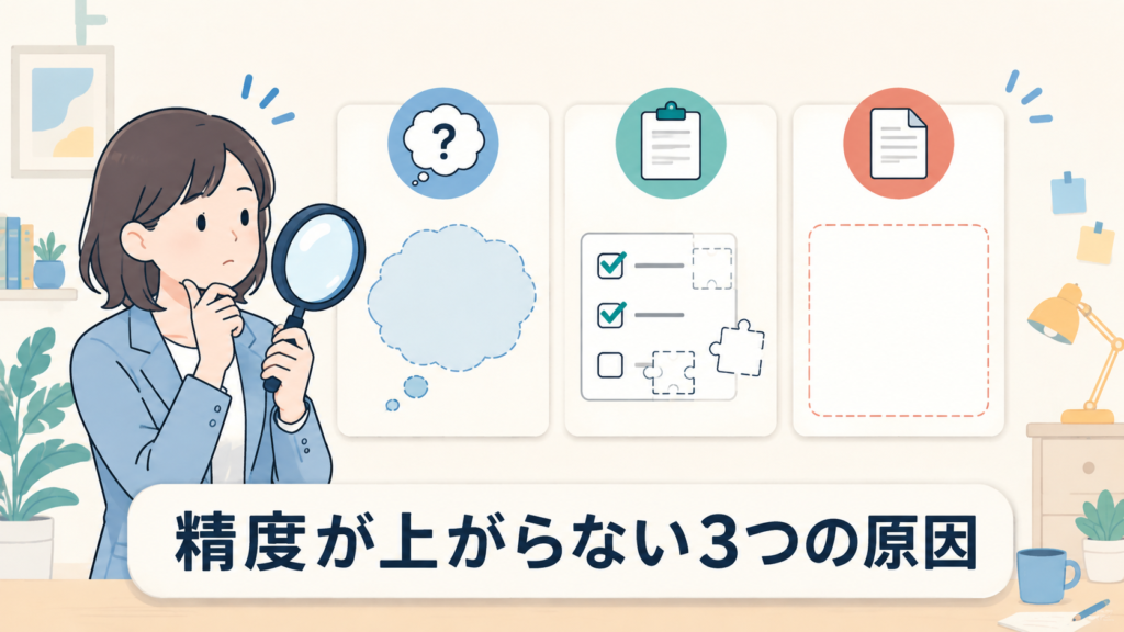 精度が上がらないときの3つの見直しポイント
