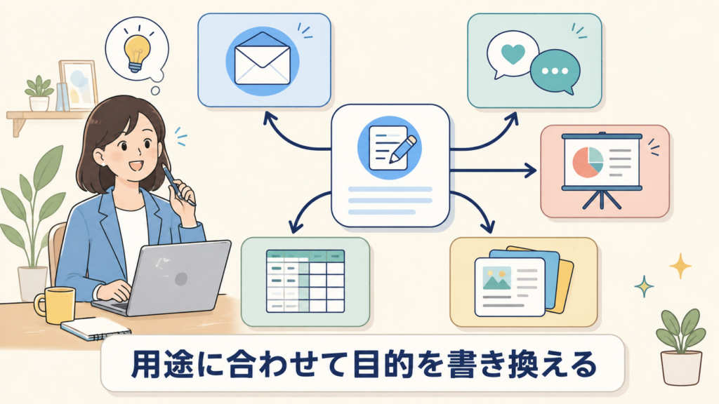 用途別|4要素を当てはめたプロンプトの実例