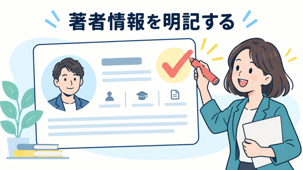 チェック③|著者情報が明記されているか