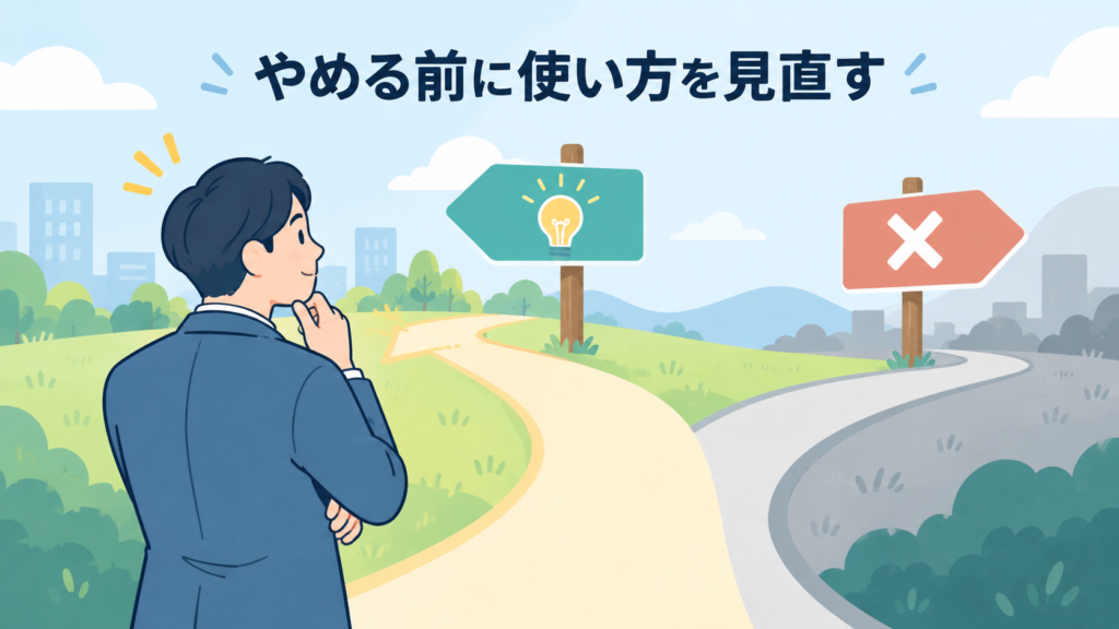 「元が取れていない」と感じるときの別の選択肢