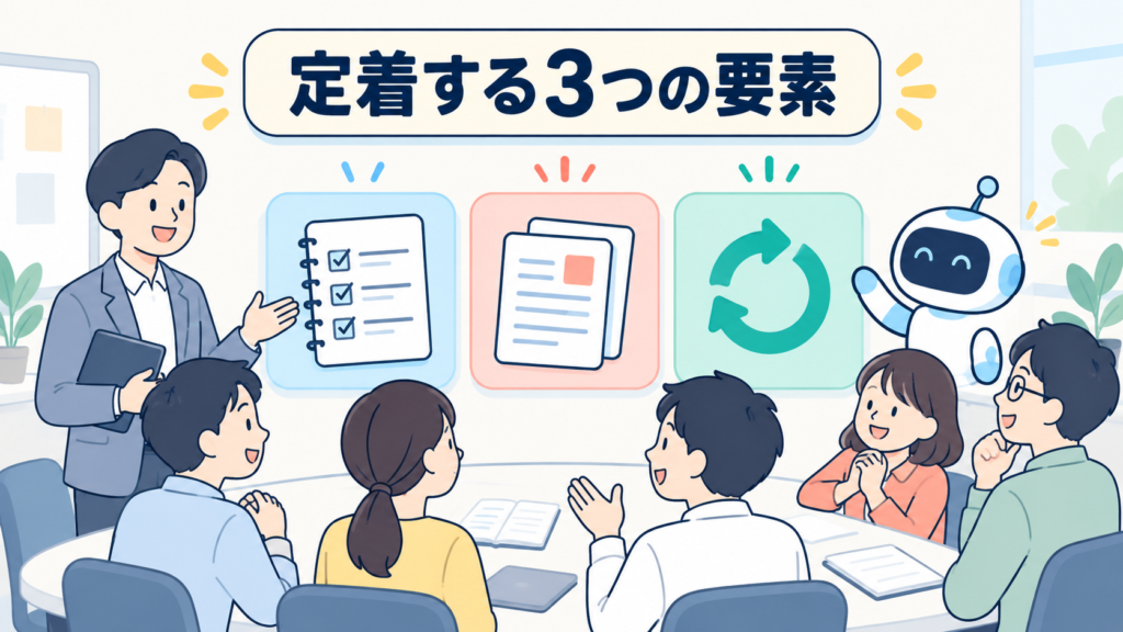 定着するAI研修に必要な3つの要素