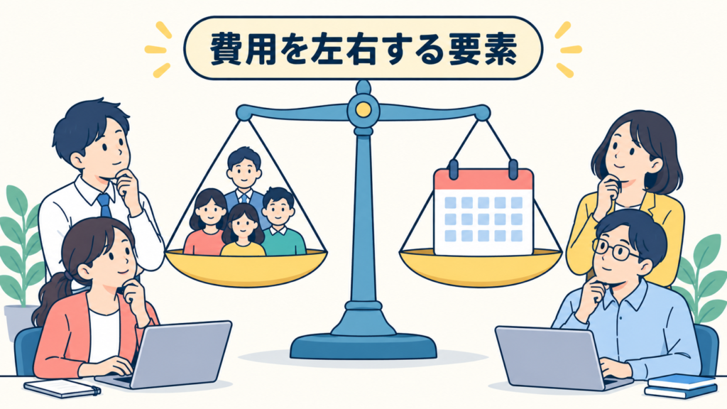 研修の費用を左右する要素
