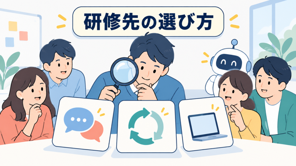 研修先を選ぶときの確認ポイント