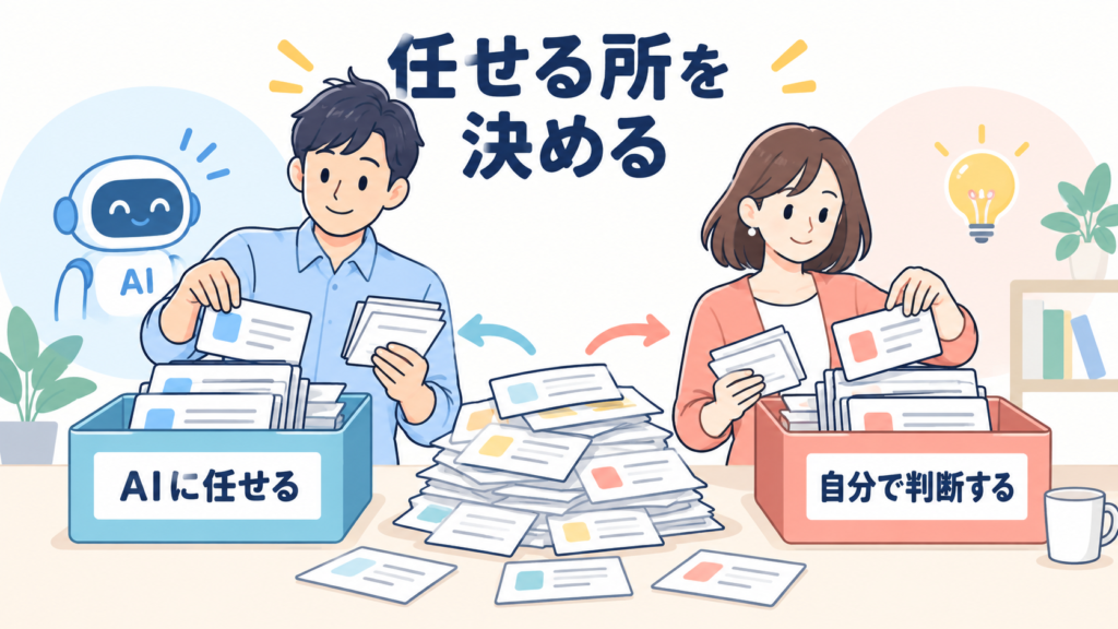 ③できること・できないことを線引きする