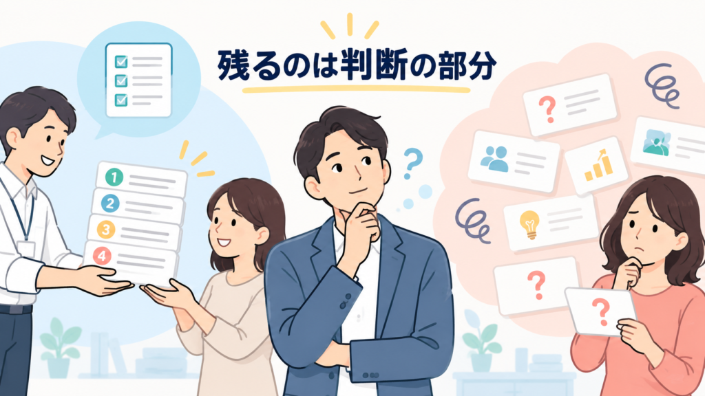 属人化の正体は「手順」ではなく「判断」