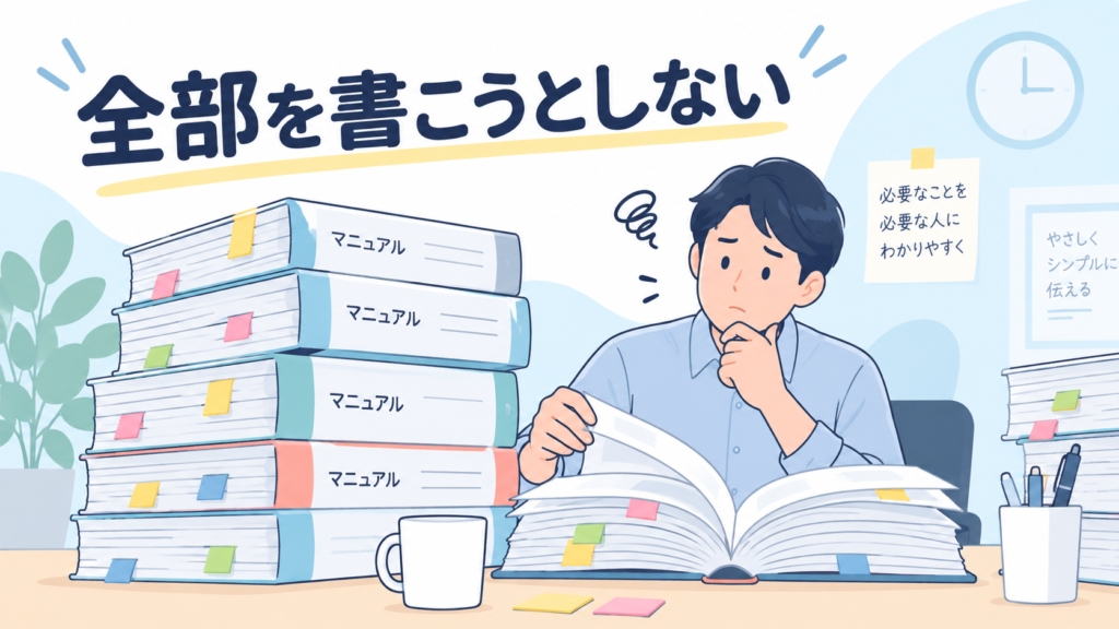 全パターンのマニュアル化が現実的でない理由