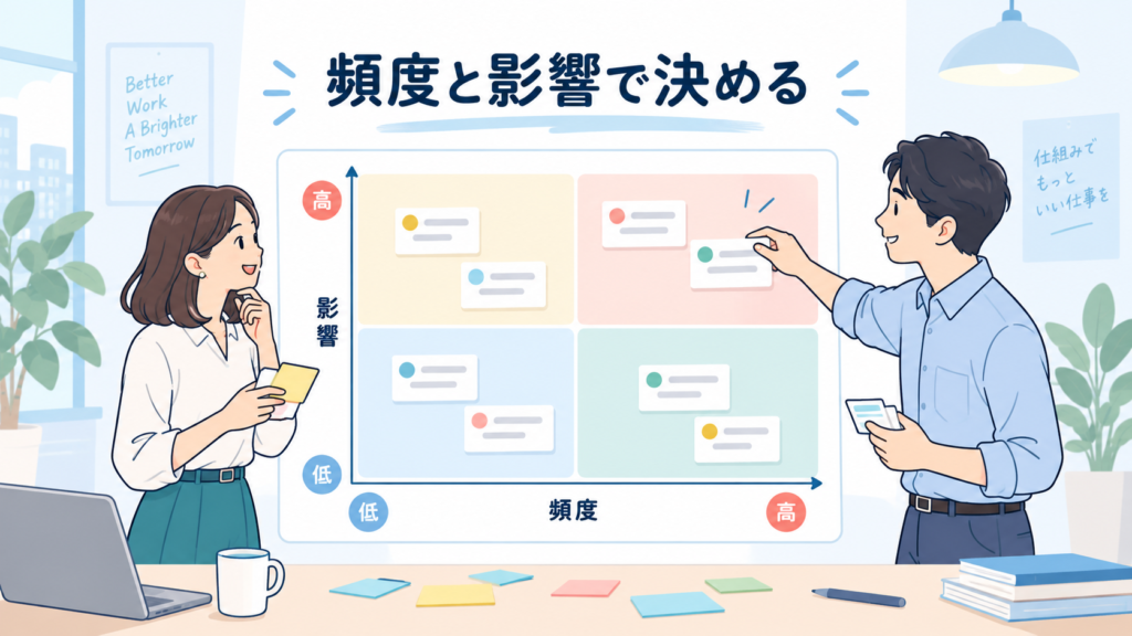 どこまで仕組みにするかの判断