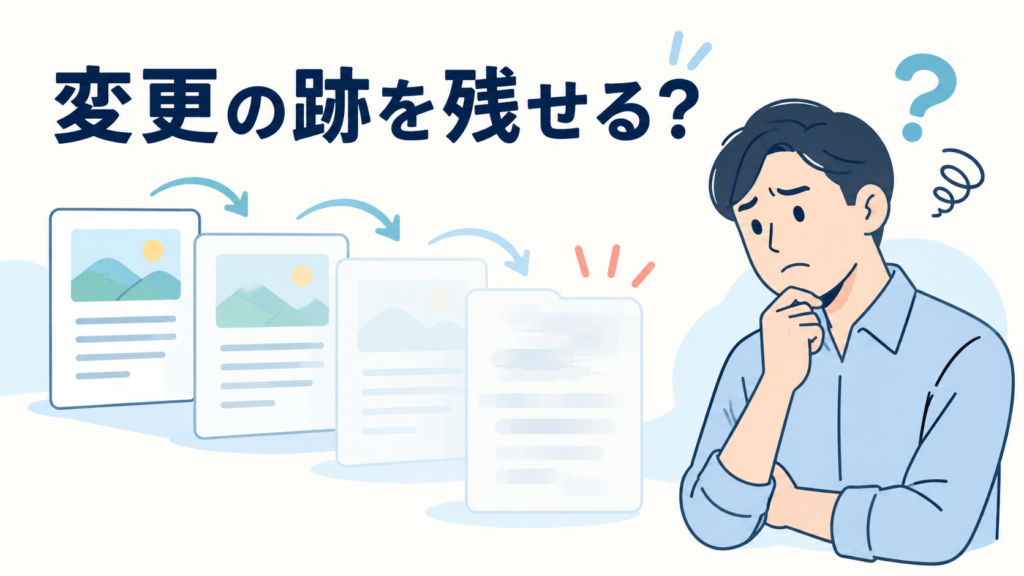 サイン③|いつ誰が何を変えたか分からない