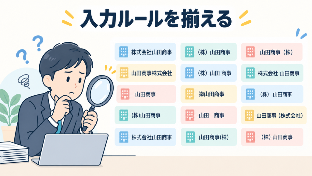 サイン④|入力の仕方が人によってばらつく