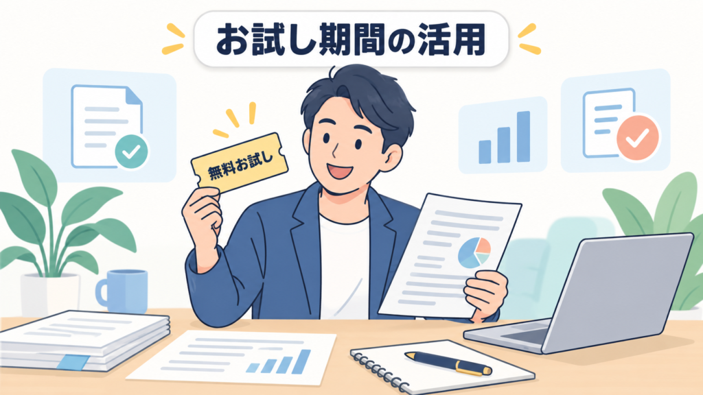 無料お試し期間の活用の仕方
