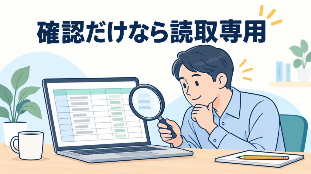 対処①｜読み取り専用で開く