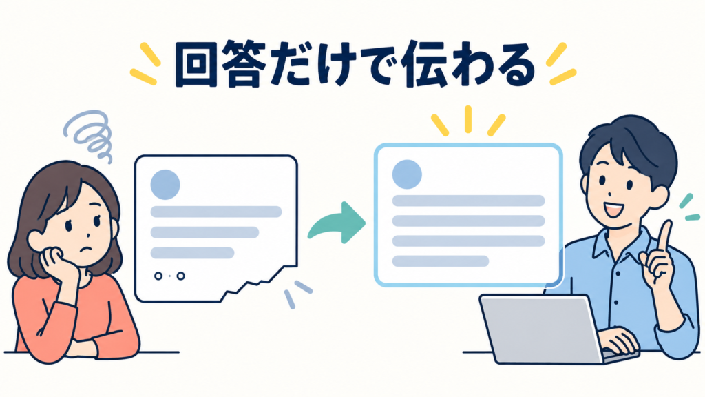 回答文の作り方のコツ