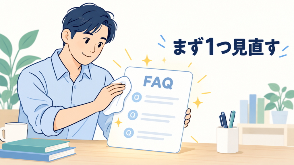 まず1つのFAQを見直してみる