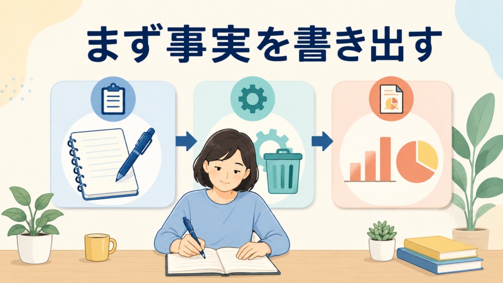 まとめ|まず事実を書き出し、落ち着いて順番に対応する