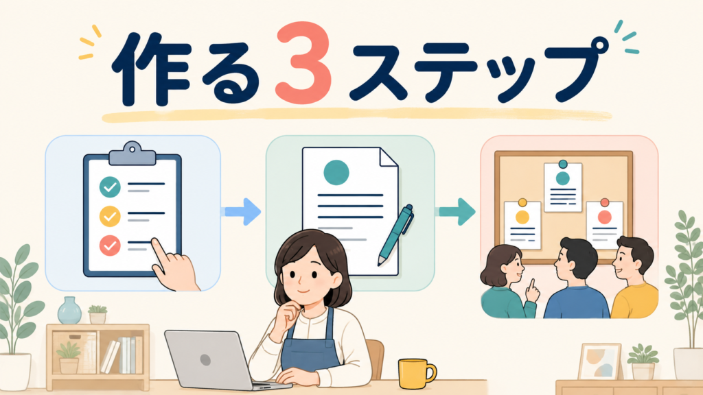 社内ルールを作る3ステップ