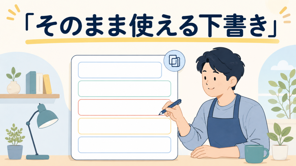そのまま使えるルールの下書きテンプレート