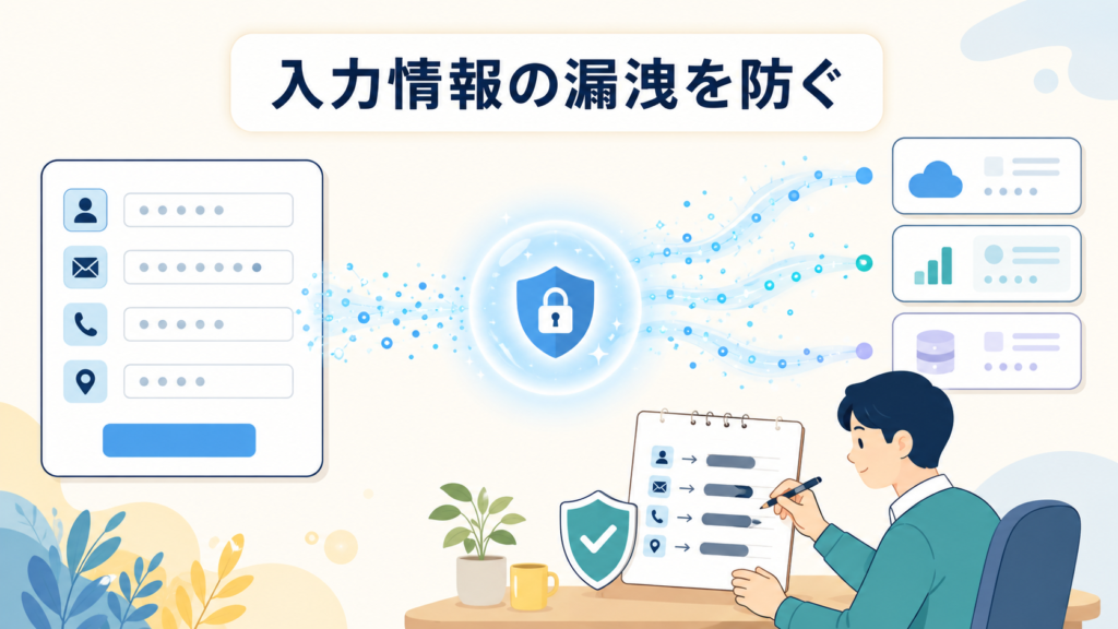 入力情報の漏洩を防ぐには