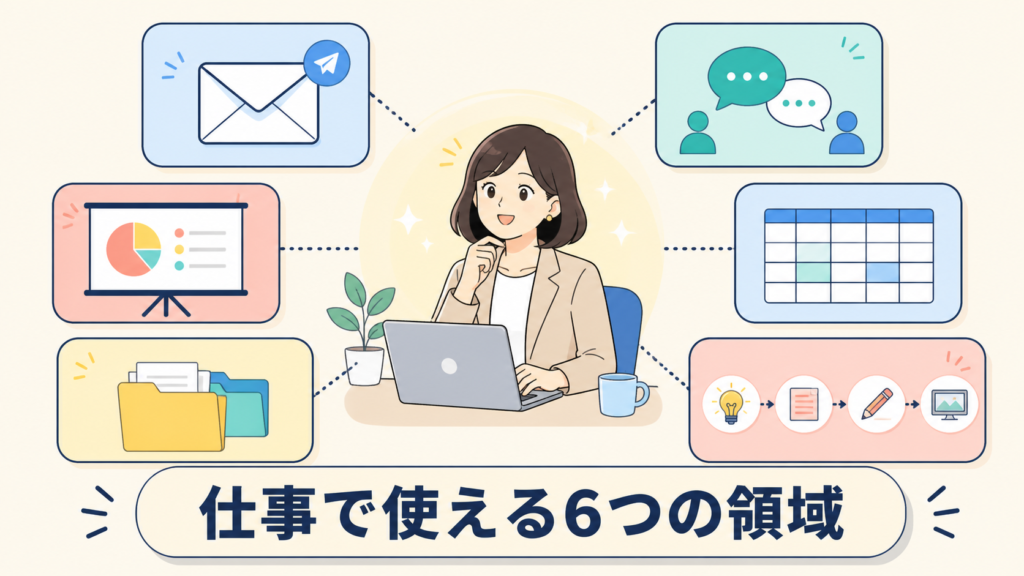 生成AIを仕事で活用できる6つの領域