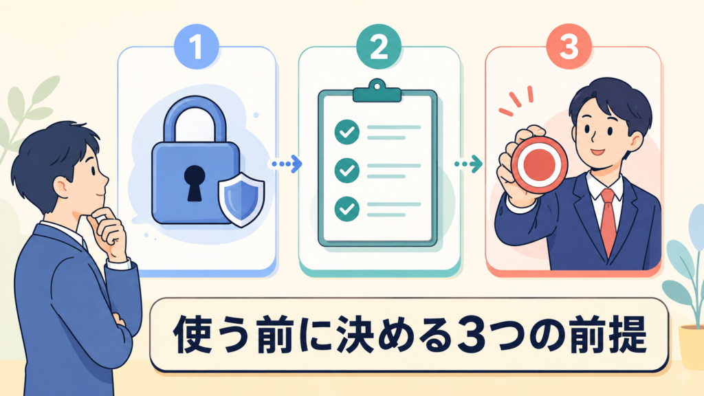 生成AIを仕事で使う前に決めておく3つの前提