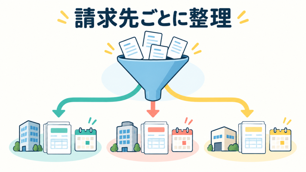 工程②|請求先ごとに絞る