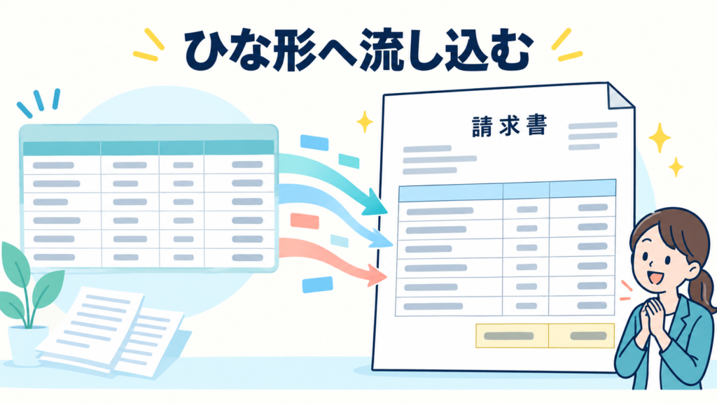 工程③|請求書の形に流し込む