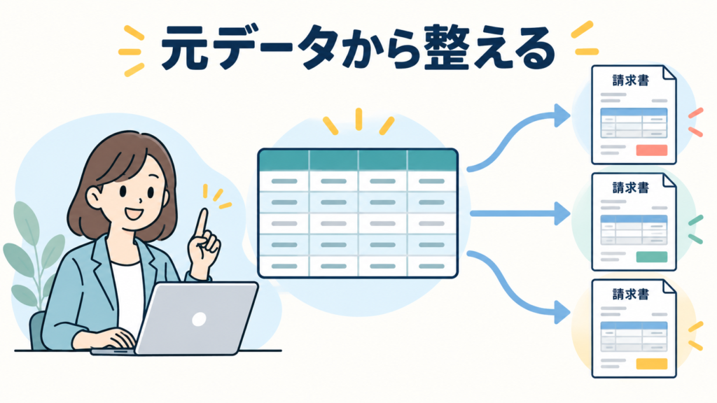 元データを1か所にまとめるところから