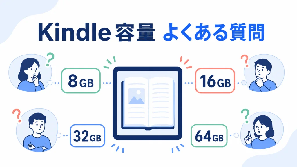 Kindleの8GB・16GB・32GB・64GBについてよくある質問の図解