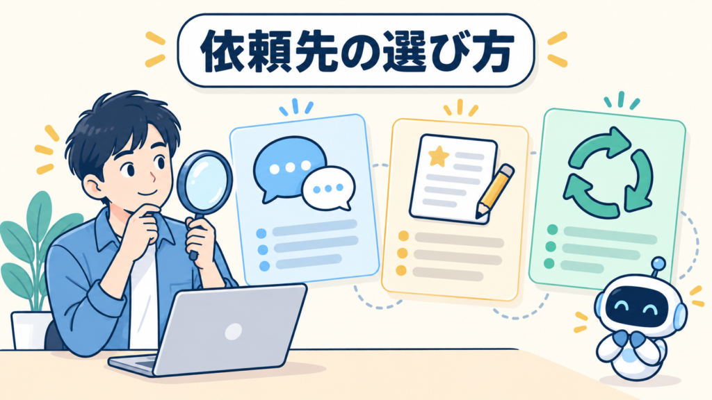 依頼先を選ぶときの確認ポイント