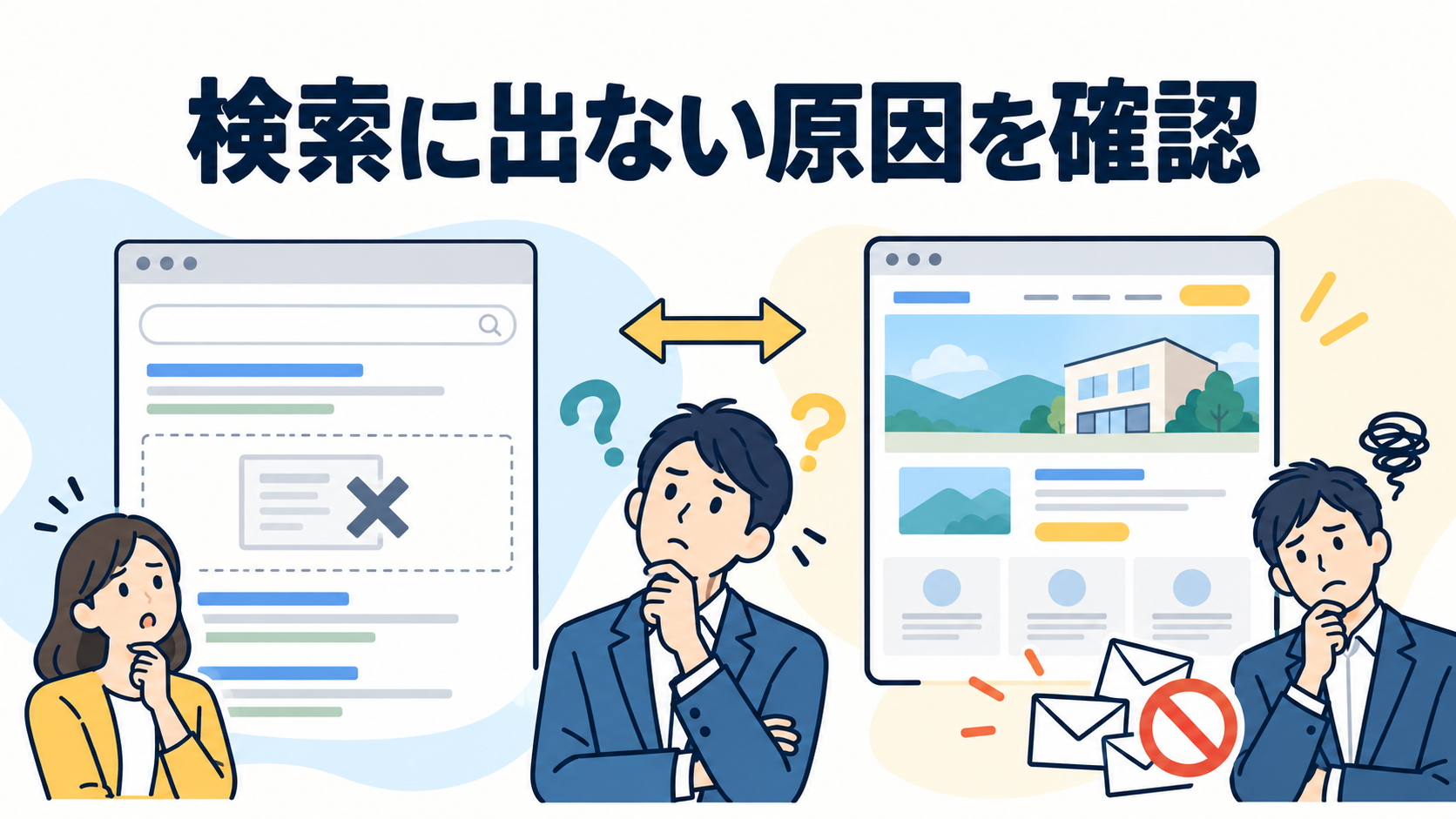 まず「検索に出ない」と「問い合わせが来ない」を分ける